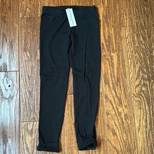 Janie and Jack Black Bow Cuff Leggings- size 7